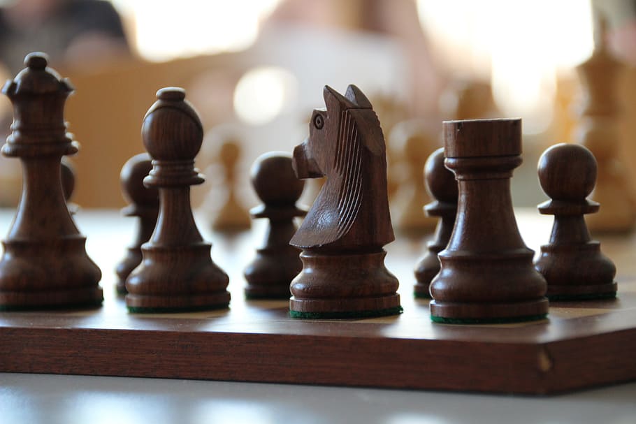 Chess Board, Horse, Chess Piece, board game, figures, game board, HD wallpaper