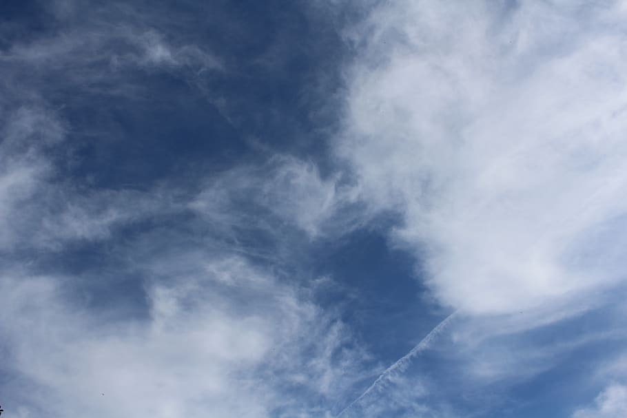 sky, blue, clouds, cloud - sky, beauty in nature, low angle view HD wallpaper