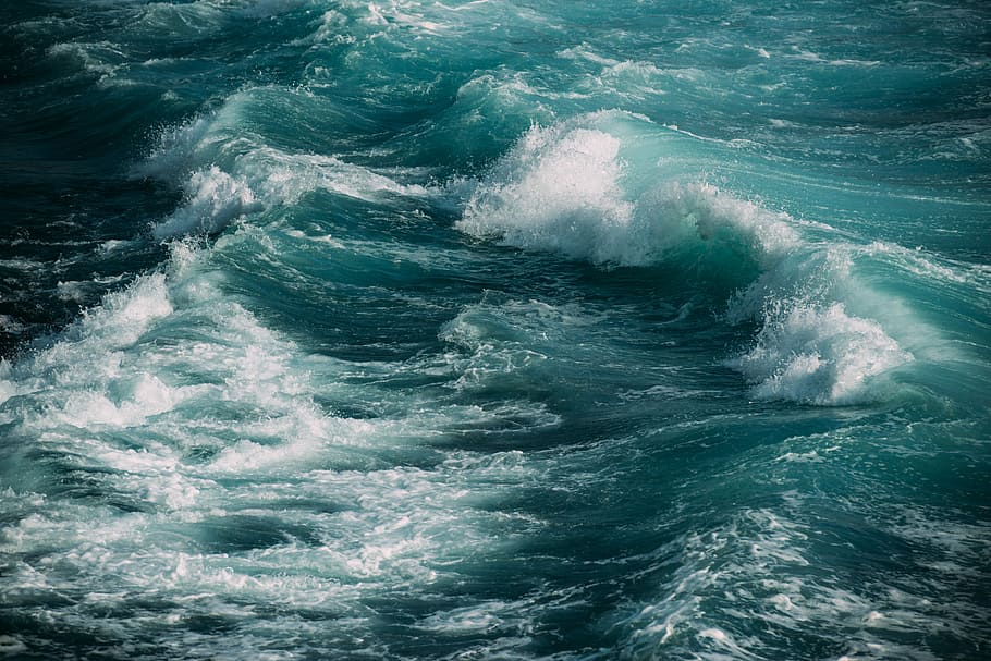 time lapse photography of ocean wave, close-up photo of ocean waves at daytime, HD wallpaper