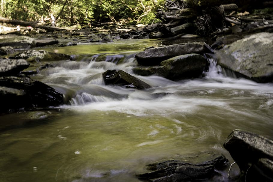 Beautiful Rapids at Cayuhoga Valley National Park, Ohio, cascades, HD wallpaper