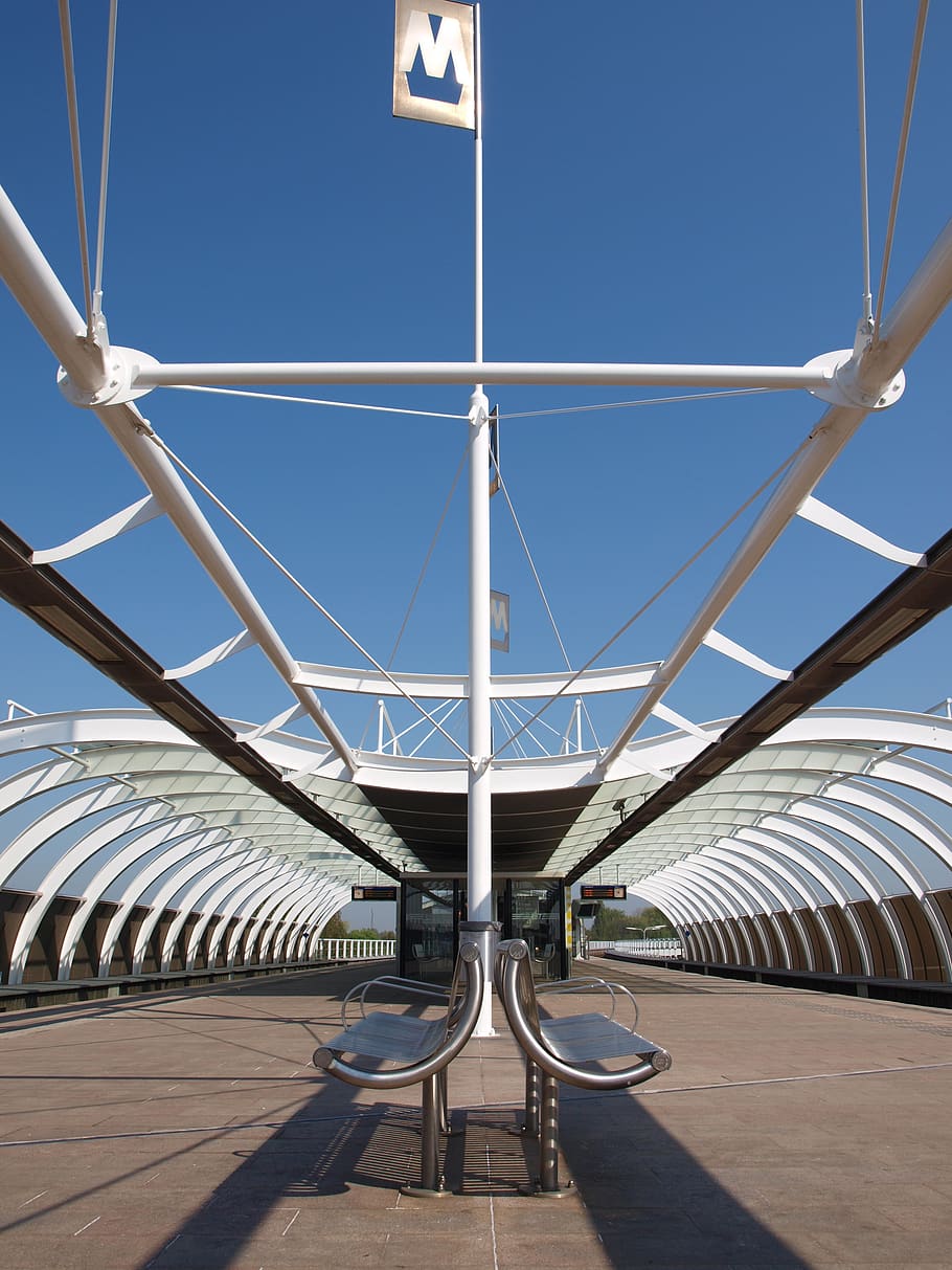 construction, architecture, station, sky, built structure, bridge HD wallpaper
