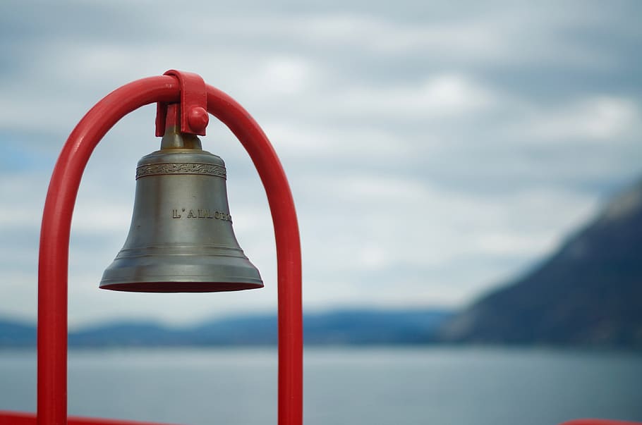 selective focus photograph of bell, alarm, warning, alert, attention, HD wallpaper