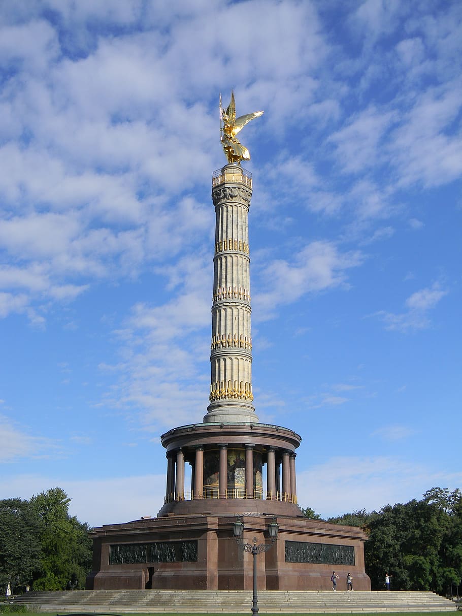 victory pillar, berlin, monument, landmark, architecture, germany, HD wallpaper