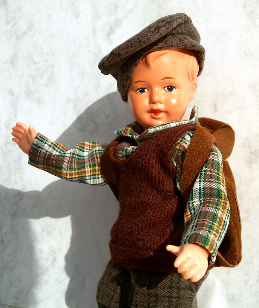 doll, charming, boy, toy, child, childhood, innocence, one person HD wallpaper