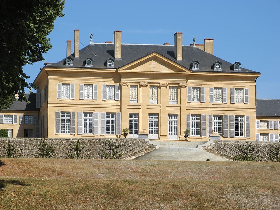 castle, saint-aubin-sur-loire, saone-et-loire, burgundy, france, HD wallpaper