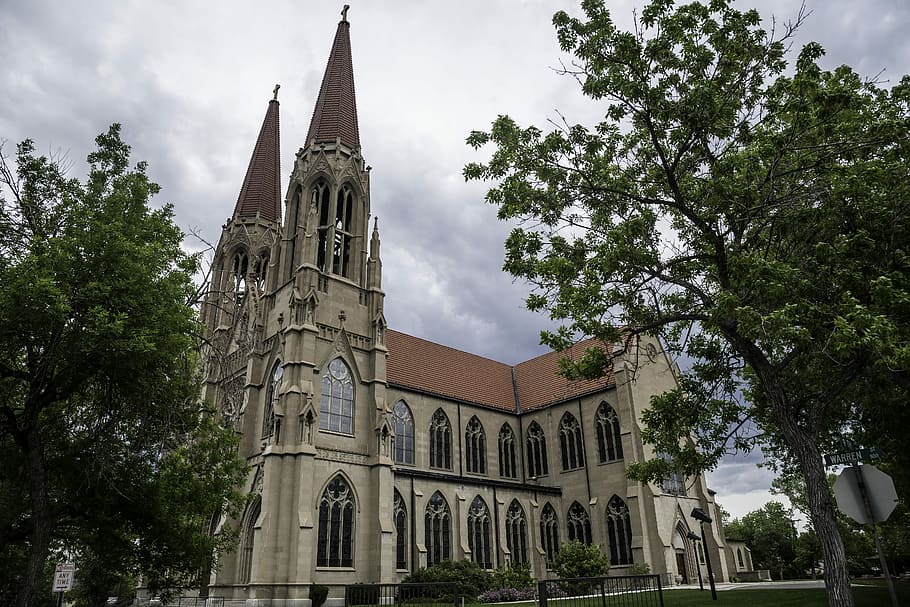 Catholic Chapel in Downtown Helena, architecture, building, church HD wallpaper
