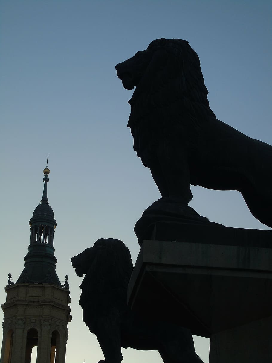 leon, statue, sculpture, iron, decoration, architecture, monument HD wallpaper