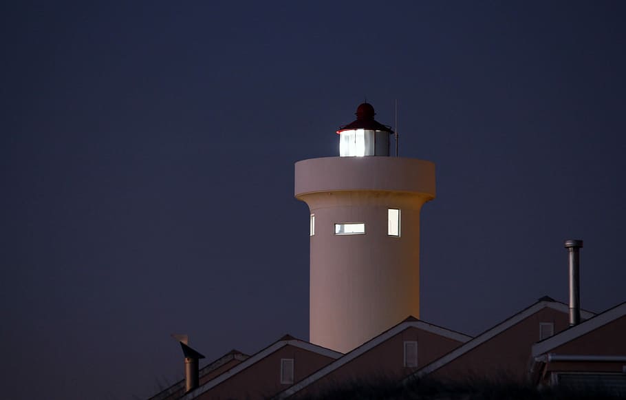 Lighthouse, Light, Night, Directory, dark, lights, direction HD wallpaper