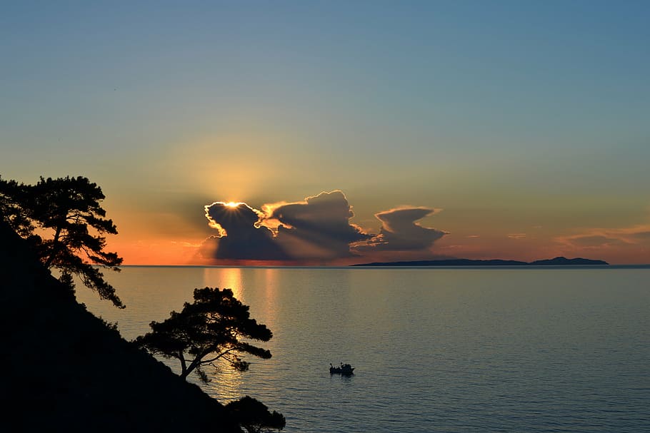 turkey, trilye, summer, landscape, solar, marine, sunset, grub HD wallpaper
