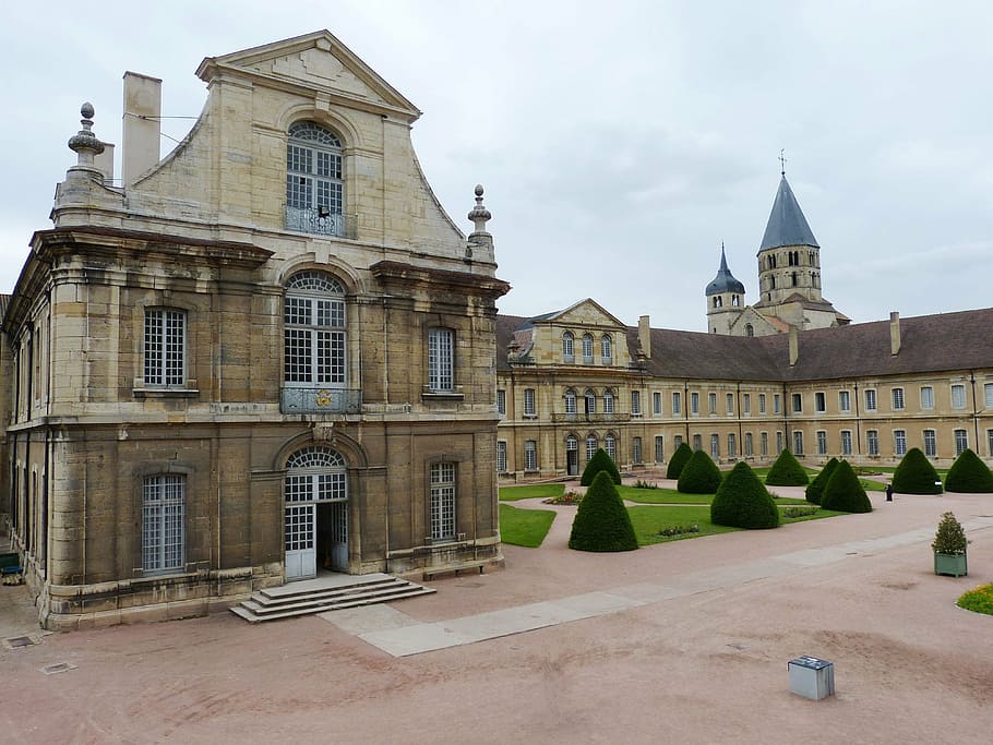 cluny, monastery, abbey, church, romanesque church, france, HD wallpaper