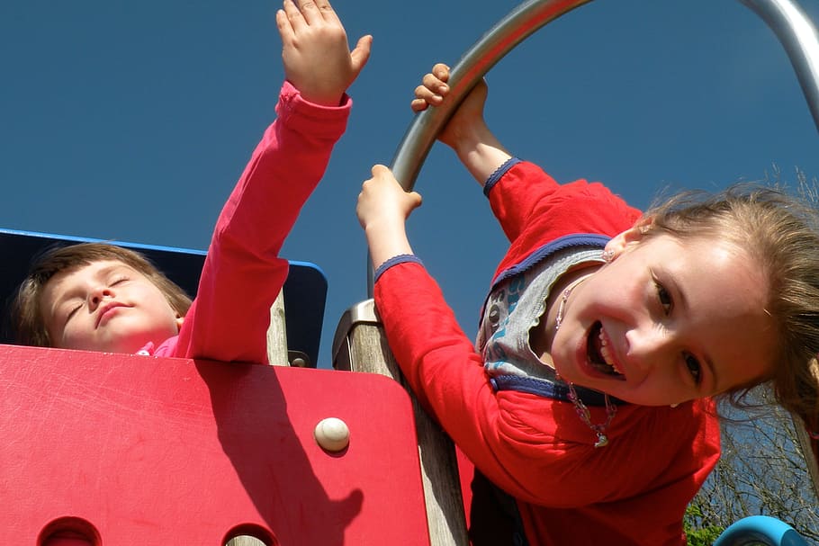 Fun, Play, Children, Game, Playground, happy, youth, sun, face HD wallpaper