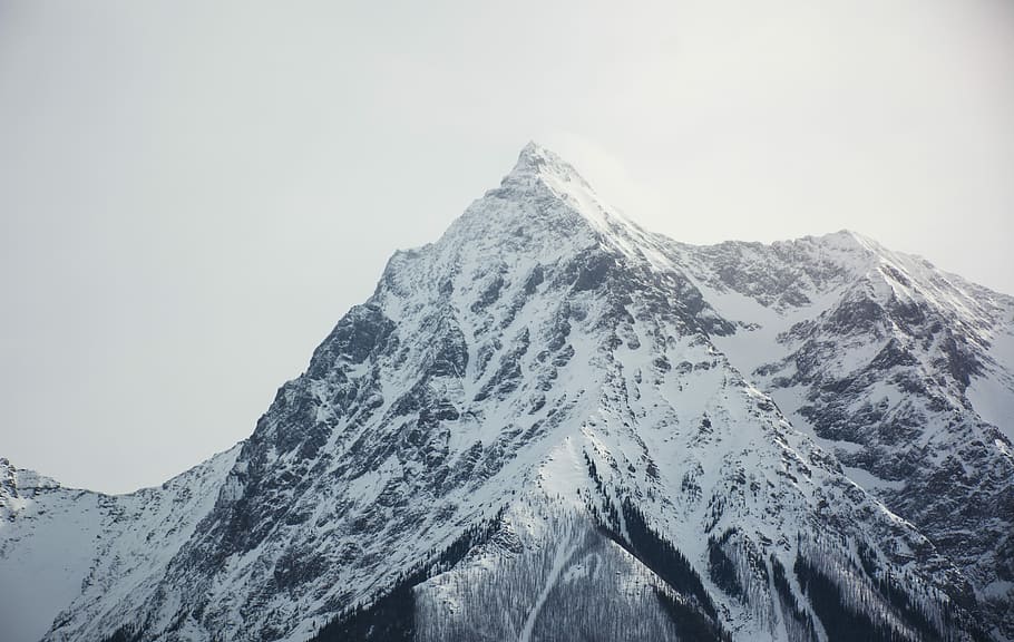 mountain alps, winter, landscape, summit, nature, snow, cold temperature HD wallpaper