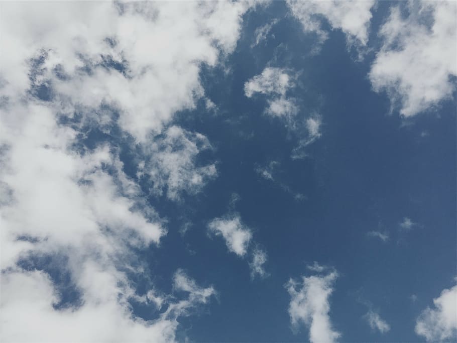 sky, white, clouds, blue, daytime, backgrounds, cloud - sky HD wallpaper