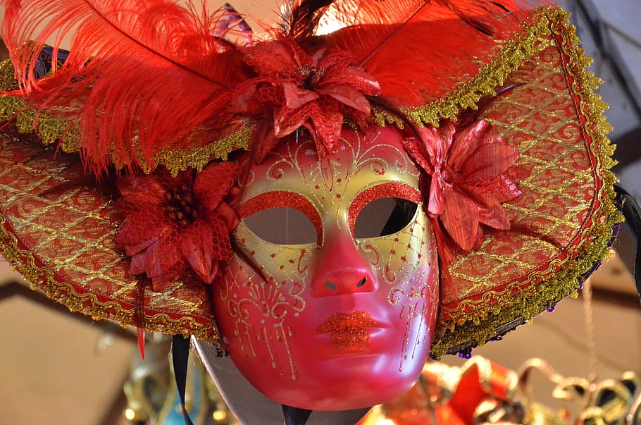 mask, carnival, venice, disguise, mask - disguise, celebration HD wallpaper