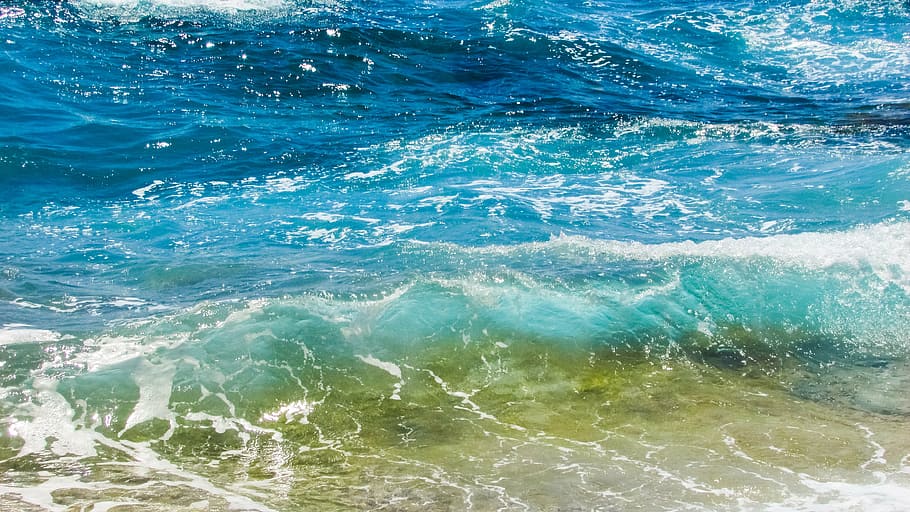 time lapse photography of water wave, bubbles, foam, spray HD wallpaper