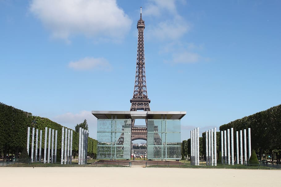 france, paris, eiffel tower, may, champs de mars, wall of peace