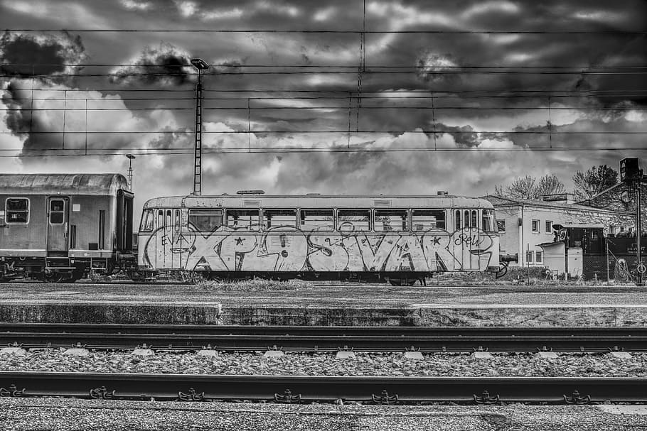 dramatic, train car, wagon, zugabteil, nostalgic, railway station HD wallpaper