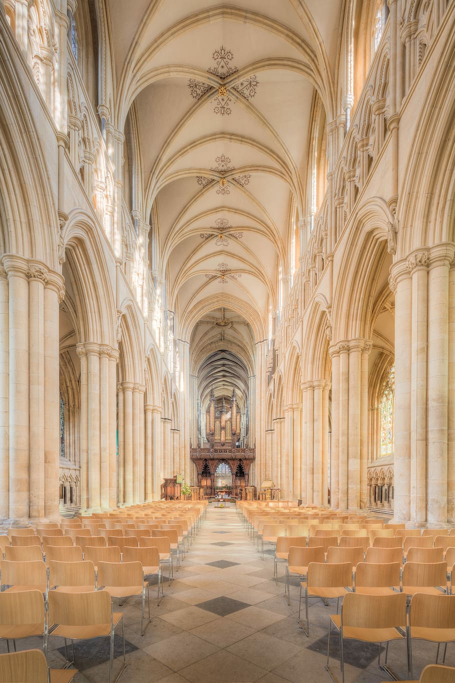 cathedral interior during daytime, church, beverley minster, architectural, HD wallpaper