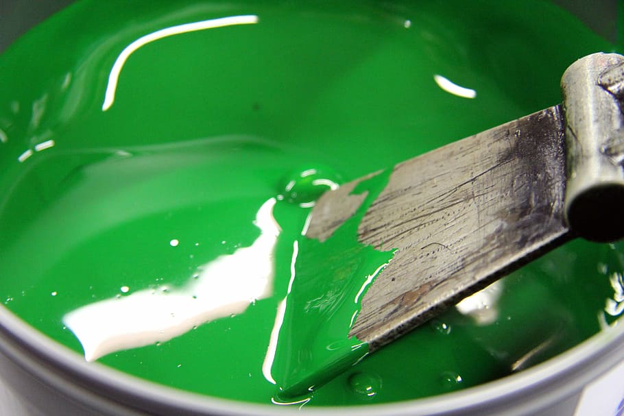 Ink, Spatula, green, green color, close-up, no people, day HD wallpaper