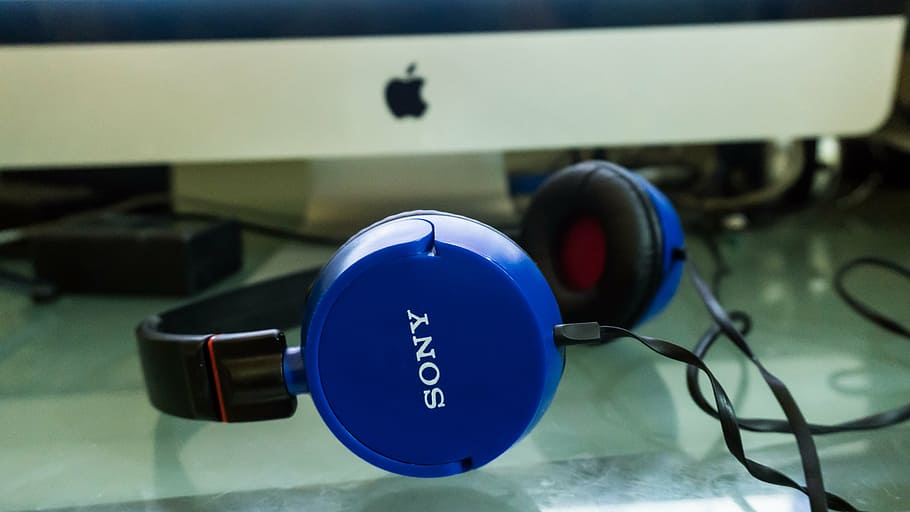 headphones, music, headset, computer, sound, thread, close-up HD wallpaper