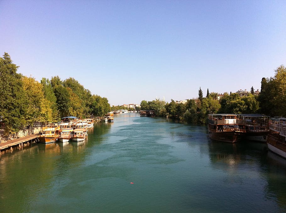 turkey, river, sky, water, tree, architecture, built structure HD wallpaper