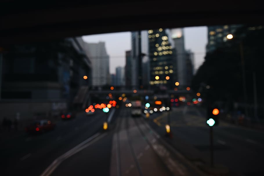 person taking picture of cars running on road, turned, light HD wallpaper