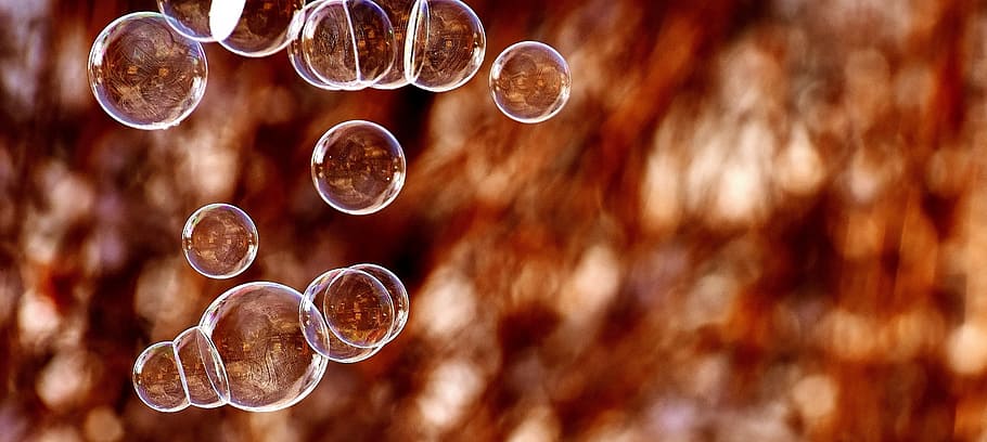 photography of flying bubbles, soap bubbles, balls, soapy water HD wallpaper