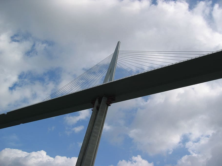 bridge, building, strive, height, stunning, clouds, architecture HD wallpaper