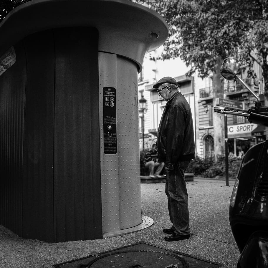 paris, street, man, character, funny, superloos, real people HD wallpaper