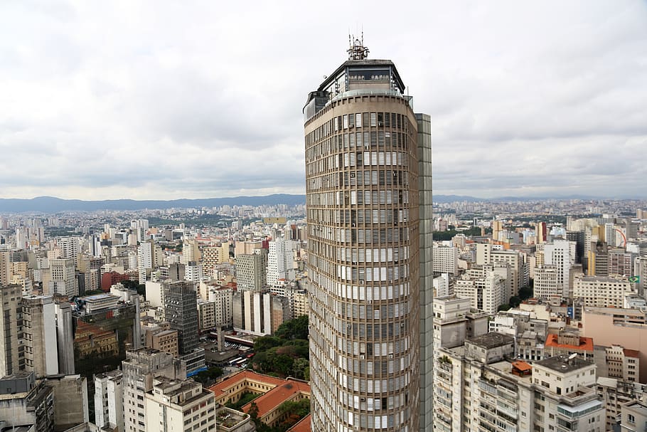 italy building, aerial photography, architecture, downtown são paulo, HD wallpaper
