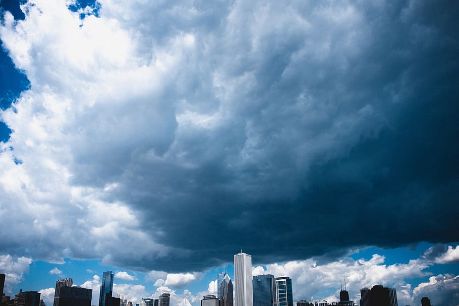 Sky above Chicago, architecture and Cityscape, urban Skyline HD wallpaper