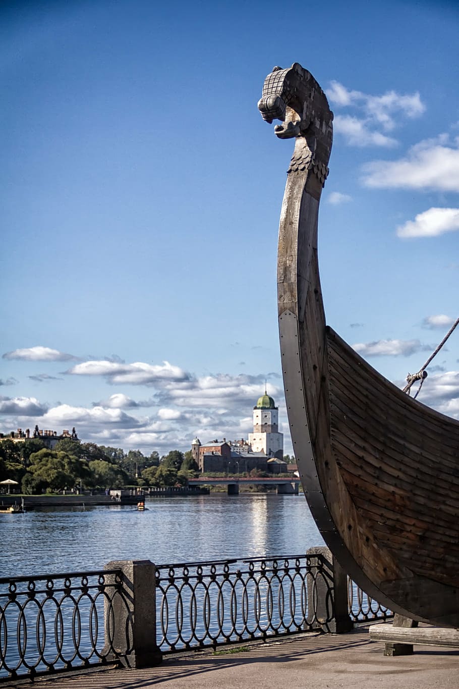 vyborg, quay, staryjgorod, water, sky, architecture, nautical vessel HD wallpaper