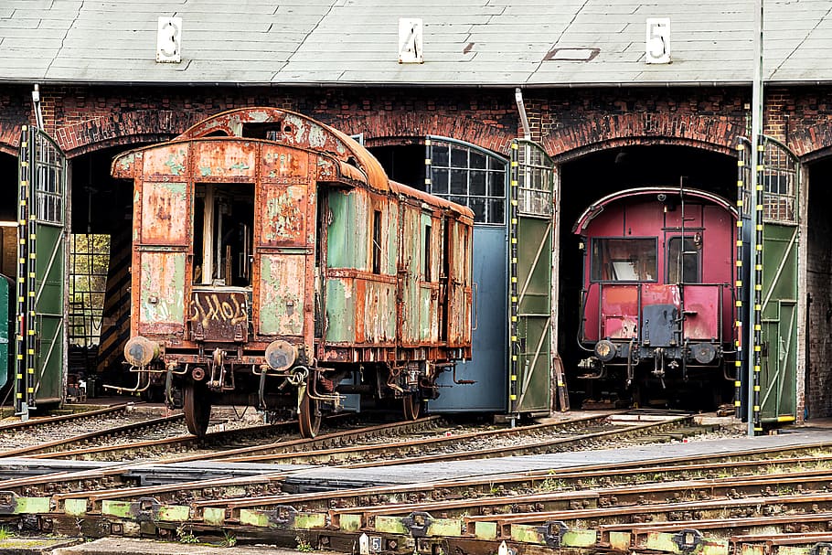 railway, train, wagon, seemed, transport, rail traffic, track HD wallpaper