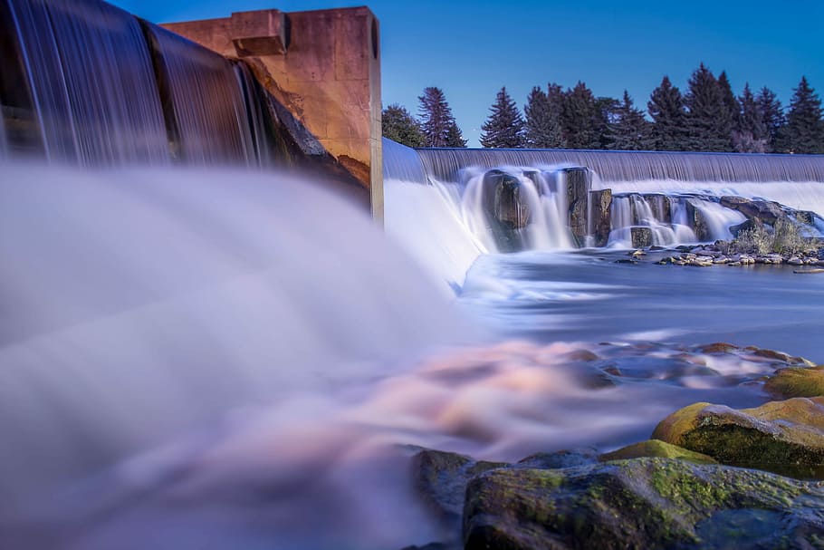 Waterfall, Long Exposure, nature, landscape, river, flowing HD wallpaper