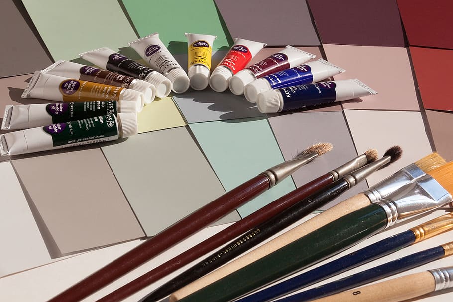 assorted paint brushes, Color, Patterns, Design, color patterns HD wallpaper