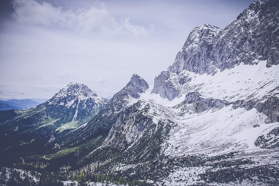 mountain, mountains, alpine, summit, rock, mountaineering, hiking HD wallpaper