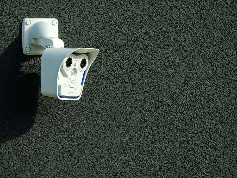 white bullet-type security camera, video camera, lens, film HD wallpaper