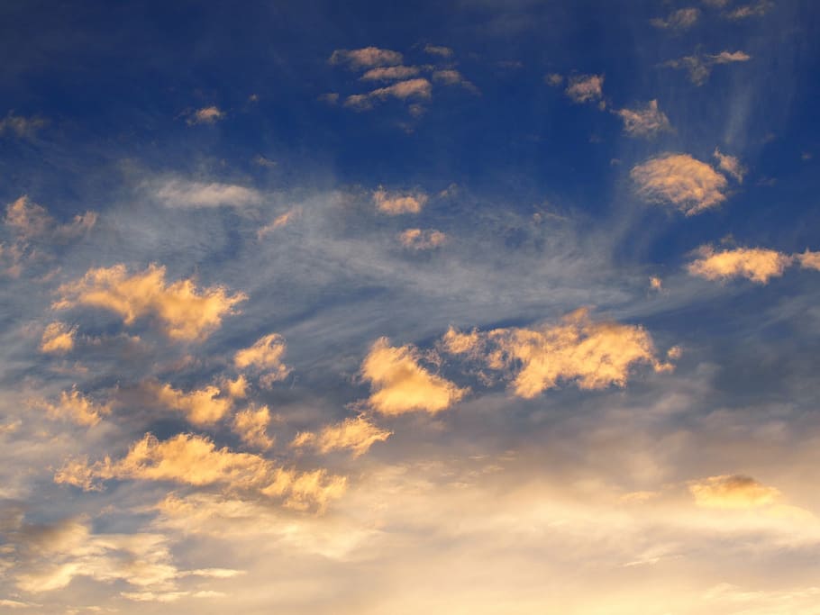 sky, clouds, blue, autumn, blue sky, scenic, landscape, nature HD wallpaper