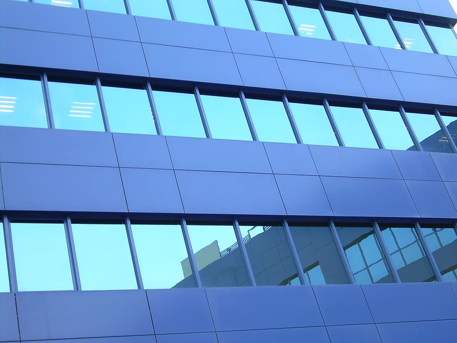 facade, blue, architecture, building exterior, built structure HD wallpaper