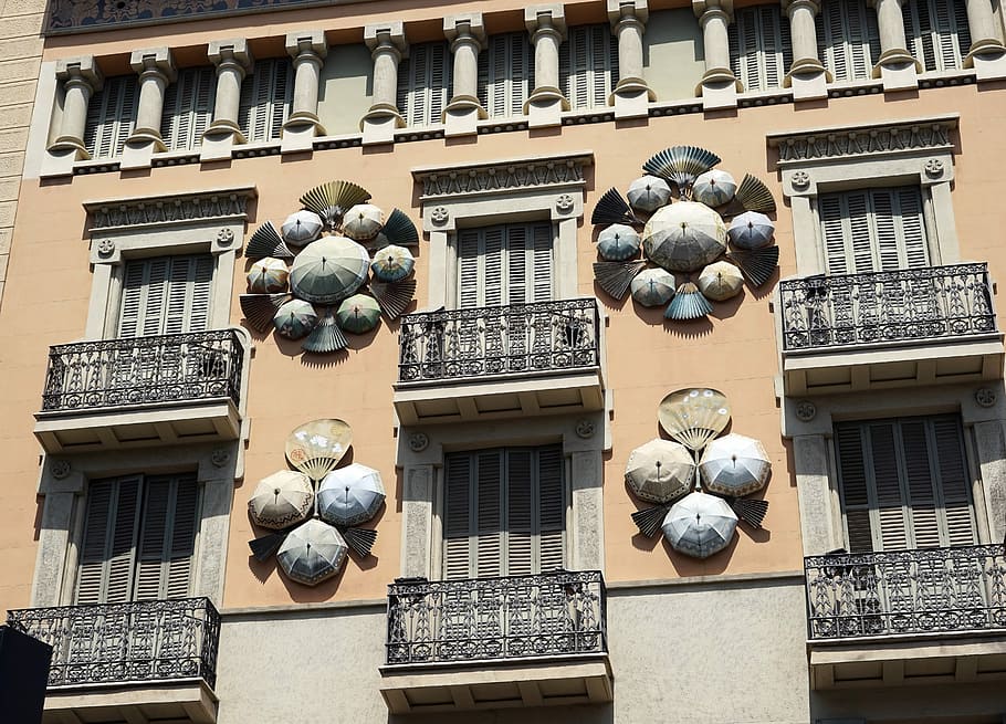 facade, home, architecture, building, stucco elements, screens HD wallpaper