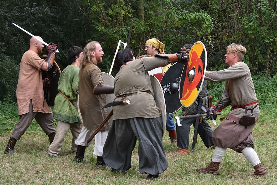 Fight, Sword, People, Shield, weapon, armed Forces, military HD wallpaper