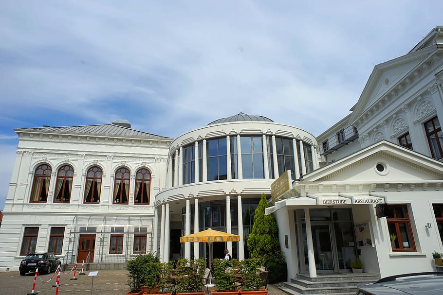 Hotel, Dome, Restaurant, Aurich, port city, east frisia, sky HD wallpaper