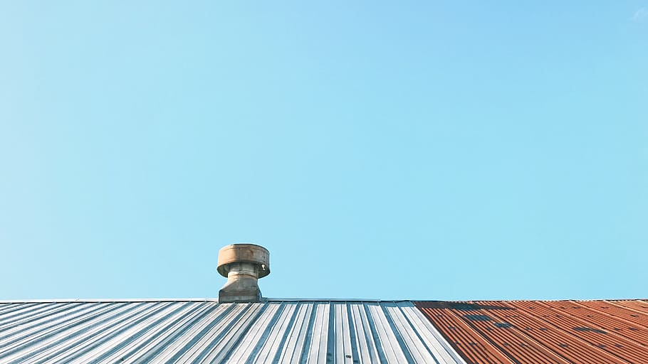 ventilator on roof, brown roof accessory on top of white and brown rood HD wallpaper