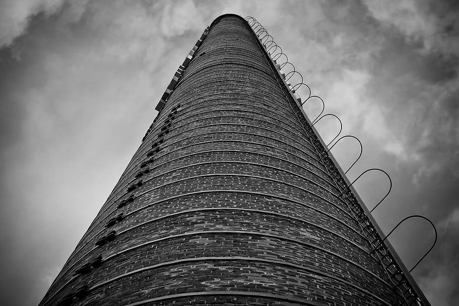 chimney, brickyard, factory, building, old brickyard, leave HD wallpaper