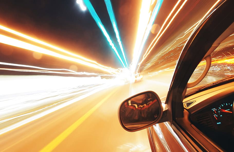 silver car, abstract, abstraction, acceleration, automobile HD wallpaper