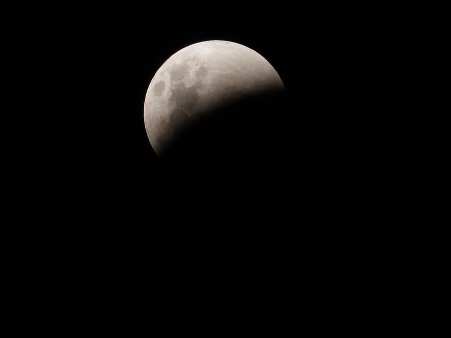 photography of moon, eclipse, moonlight, super moon, night HD wallpaper
