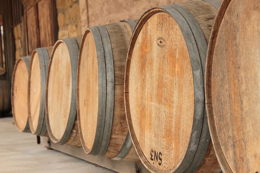 Barrels, Wine, Timeless, alcohol, winery, wood - Material, cellar, HD wallpaper