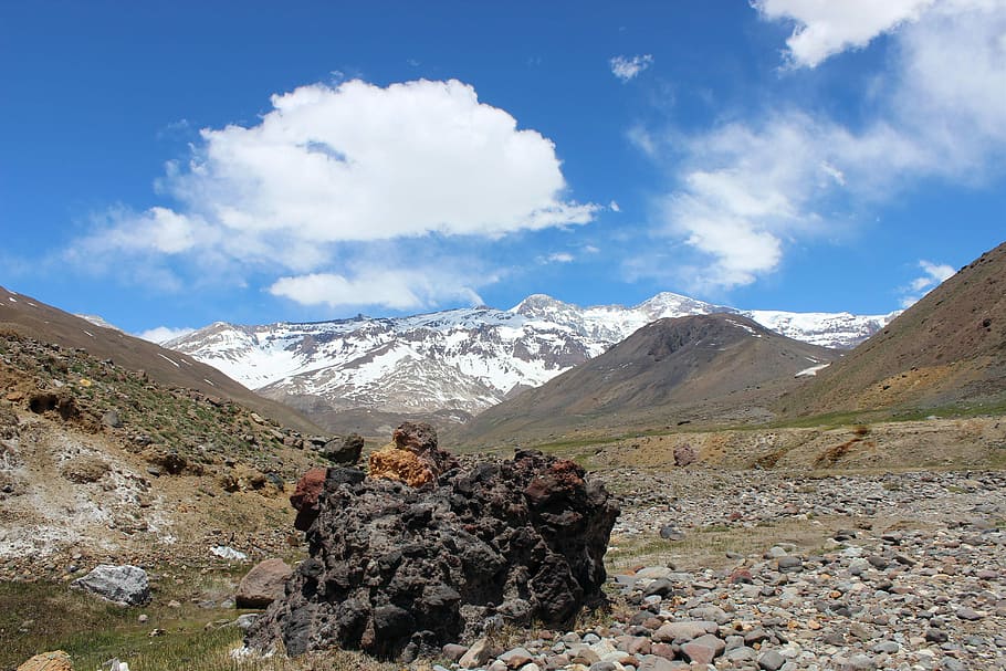 Mountain, Chile, Drawer, Maipo, park, plaster, mountain range HD wallpaper