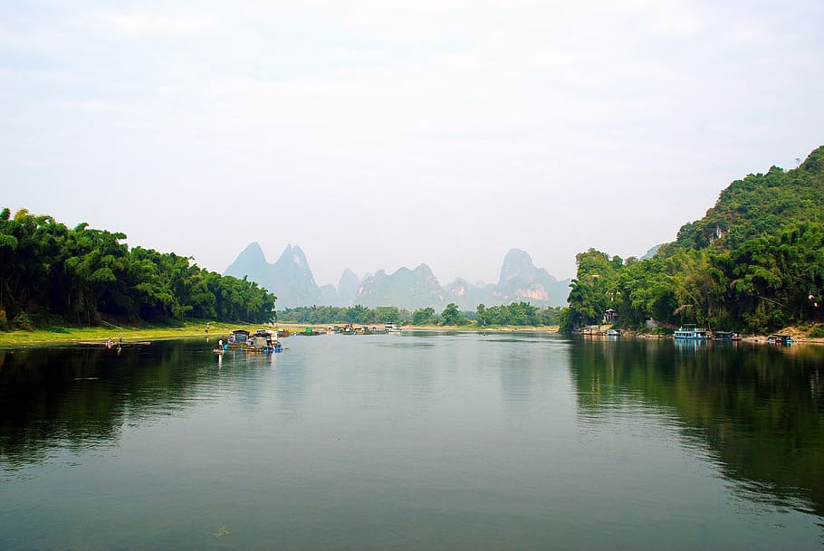 china, yangshuo, li river, boat, fisherman, valley, reflections campaign