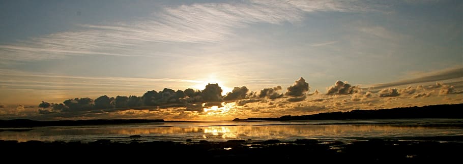 seascape, sunset, summer, nature, reflection, sky, landscape HD wallpaper